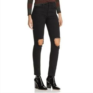 Levi' 721 High Rise Skinny Jeans: Busted Knees